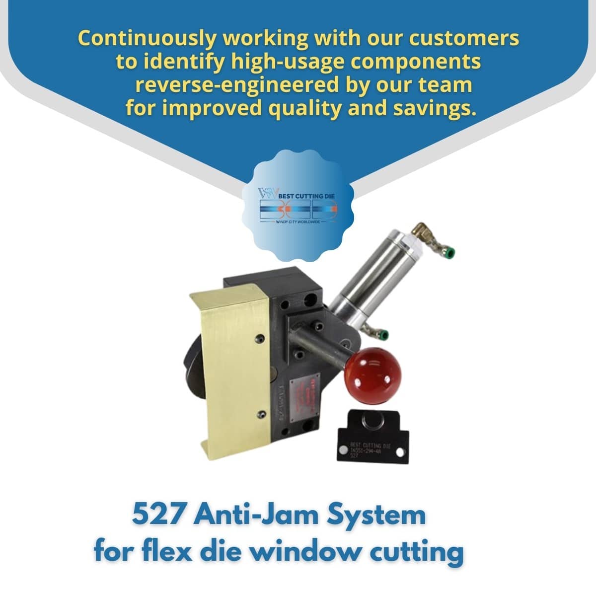 527 Anti-Jam System for Flex Die Window Cutting 